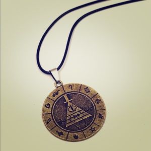 Gravity Falls Mysteries Bill Wheel Cypher Necklace
